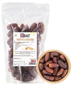 DAKTYLE SUSZONE 500g Bez pestek naturalne świeże