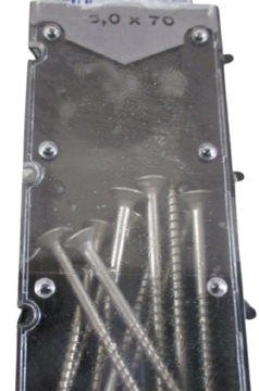 Wkręty do drewna nierdzewne 5,0x70mm INOX A2