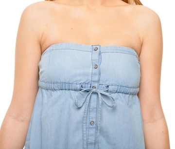 LEE sukienka JEANS blue sleeveless DRESS XS XS