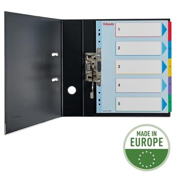 Przekładki kartonowe numeryczne A4+ 1-5 kart mix