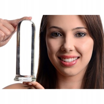 IDEALNIE GŁADKIE SZKLANE DILDO, DUŻY PLUG