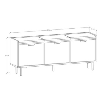 ШКАФ ДЛЯ ОБУВИ С СИДЕНЬЕМ SBG4 125СМ SIGI