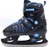 Роликовые коньки SMJ 2в1 ЧЕРНЫЕ СИНИЕ 30-33
