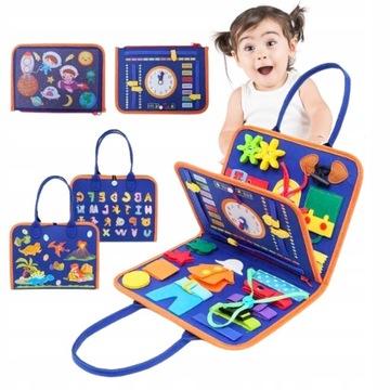 Tablica manipulacyjna SENSORYCZNA edukacyjna dla dzieci NA DZIEŃ DZIECKA