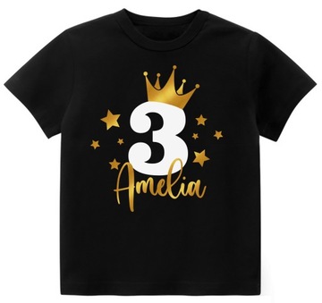Koszulka T-SHIRT URODZINY 3 LATA IMIĘ r. 98