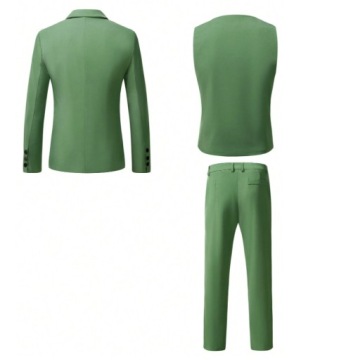 КОСТЮМ SHEIN ЗЕЛЕНЫЙ МУЖСКОЙ С ЖИЛЕТОМ