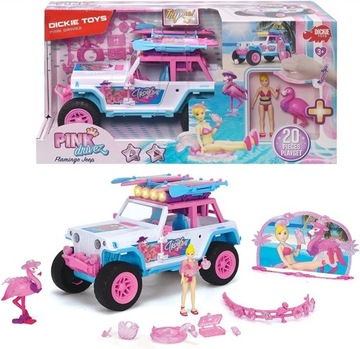 DŻIP AUTO TERENOWE FLAMINGO Z AKCESORIAMI i efekta