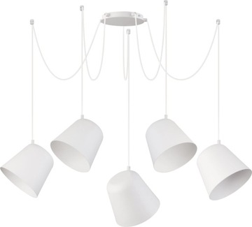 SIGMA Nowoczesna lampa LED Jawa 5 biały lampa wisząca LED