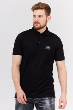 DOLCE & GABBANA Czarna męska koszulka polo 52