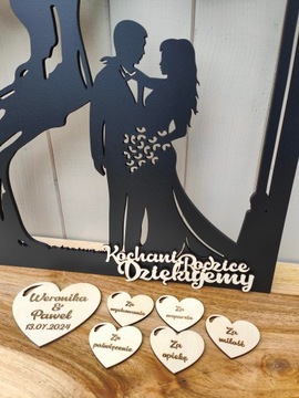 Дерево с мхом хроботек 40 НЕВЕСТА ПАРА спасибо свадебный мох хроботек