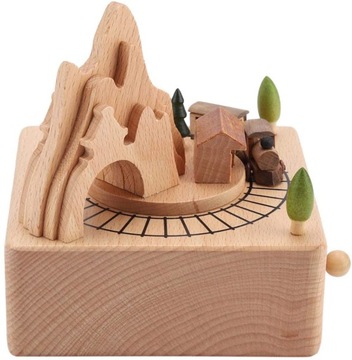 Деревянная музыкальная шкатулка Красивая деревянная поделка