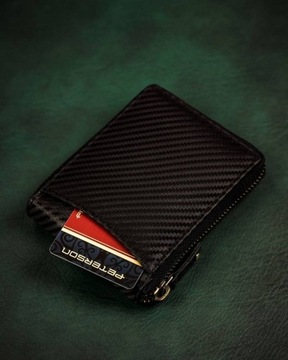 Мужской кожаный кошелек RFID 1871 Черный