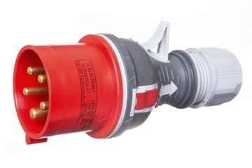 Wtyka przenośna prosta gumowa 32A 5P 400V IP44 WPP 32/5 Elektromet