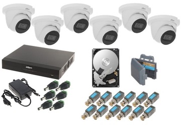 System Zestaw Monitoringu Dahua 5MPX 6 Kamer Dysk monitoring kamera 4w1