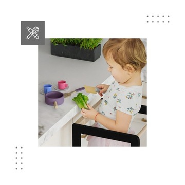 КУХОННЫЙ ПОМОЩНИК Кухонный помощник ДЛЯ ДЕТЕЙ Tulano Tasty 20 Black WOOD