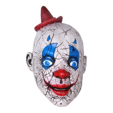 .Halloween Scary Clown Full Head Latex Smiling