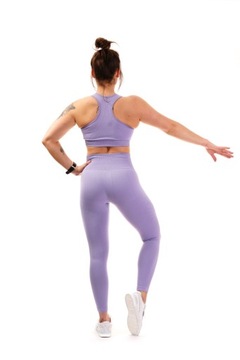 Damski komplet UniquYou Violet L treningowy zestaw top legginsy HIT