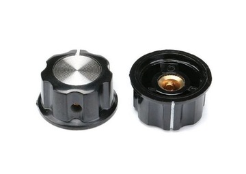 Pokrętło gałka potencjometru bakelitowa czarna 23 mm MF-A02 6mm