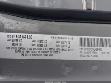 Dodge Charger VII 2018 Dodge Charger 5.7 V8 benzyna 370KM wersja RT piekny kolor , mala szkoda, zdjęcie 15