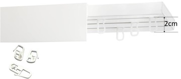 Тройной потолочный карниз из ПВХ с крышкой, потолочный карниз с крышкой 300