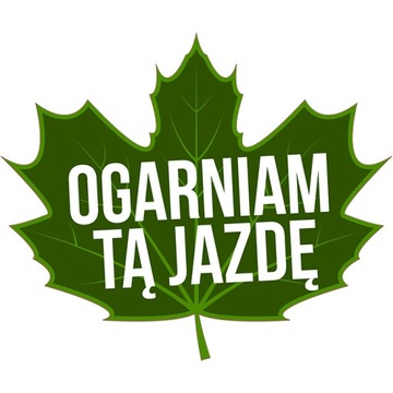 Naklejka na szybę dla MŁODEGO KIEROWCY liść klonu