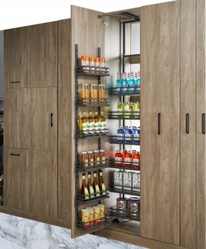 ГРУЗОВАЯ КОРЗИНА MAXI CORNER MAGIC 600 MM - MPTJ022C ГРАФИТОВЫЙ ТОРМОЗ AMIX ЗАКРЫТИЕ