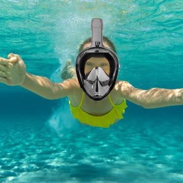 МАСКА ДЛЯ ДАЙВИНГА СКЛАДНАЯ ПОЛНОЛИЦЕВАЯ НАБОР БЕЗ ТУМАНА S/M