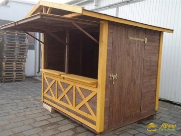 DOMEK HANDLOWY 4 DREWNIANY KIOSK SKLEPIK PRODUCENT