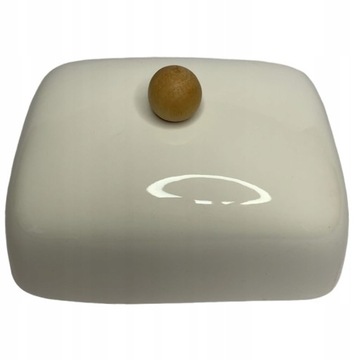 ЭЛЕГАНТНАЯ БЕЛАЯ ФАРФОРОВАЯ МАСЛЕНКА