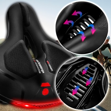 ВЕЛОСИПЕДНОЕ СИДЕНЬЕ MontaVelo, ПРОТИВОШОКОВЫЙ ГЕЛЬ, УНИВЕРСАЛЬНЫЙ Comfort+