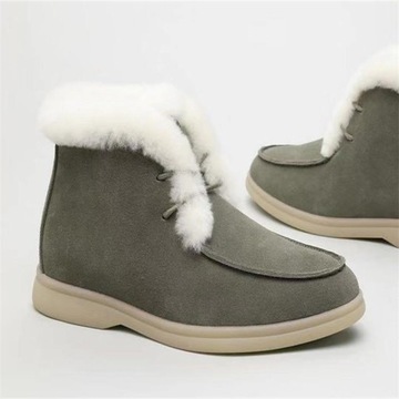 Kobiety Buty śniegowe zimowe futro Loafers