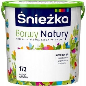 FARBA ŚNIEŻKA BARWY NATURY 2,5l 173 MAJOWA KONWALIA