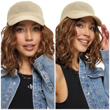 CZAPKA Z DASZKIEM DAMSKA siatka PRZECIWSŁONECZNA na głowę DASZEK SŁOMIANY