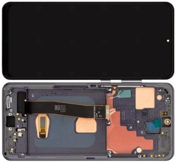 Displej Pro Samsung Galaxy S20 Ultra 5G G988 G988B Oled LCD Rámeček Šedý
