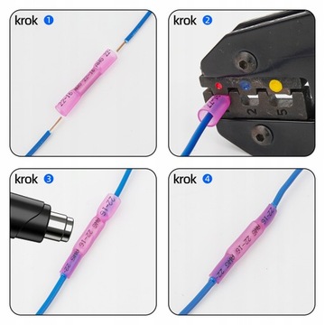 100шт быстроразъемные оловянные термоусадочные обжимные соединители проводов