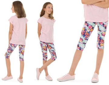 Legginsy 3/4 getry NADRUKI 140-146 KROPEK 030