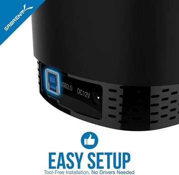 USB 3.0, 4 отсека, 2,5-дюймовый жесткий диск/док-станция SSD