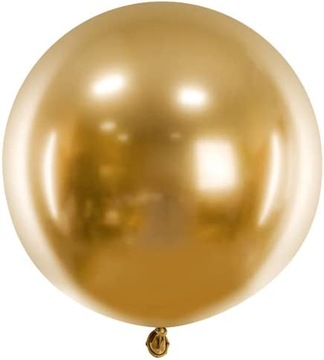 Balony ZŁOTE CHROMOWANE BALON XXL 48cm ZŁOTA KULA 5szt