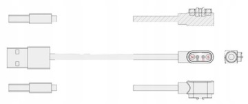 USB-КАБЕЛЬ ПИТАНИЯ УНИВЕРСАЛЬНОЕ ЗАРЯДНОЕ УСТРОЙСТВО ДЛЯ СМАРТ-ЧАСОВ 2PIN 2,84 ММ