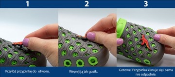 Metalowa przypinka złoty motyl, do kroksów