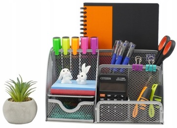 Металлический настольный органайзер SILVER