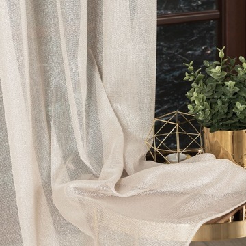 FANTAZYJNA FIRANA beżowa 150X250 z taśmą