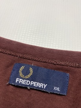FRED PERRY/ ORYGINALNY bordowy T SHIRT koszulka rozmiar /XXL