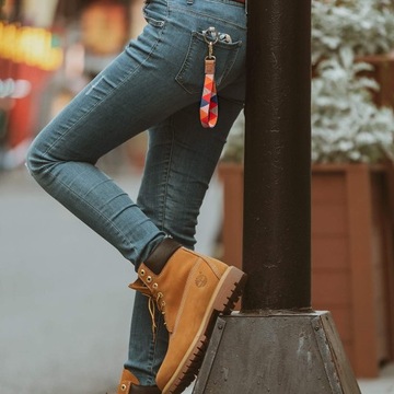 Smycz na klucze brelok skóra naturalna