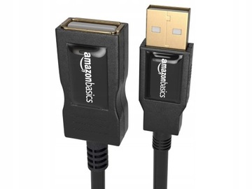 Amazon Basics Kabel przedłużający USB 2.0 adapter męski USB-A na żeński 1 m