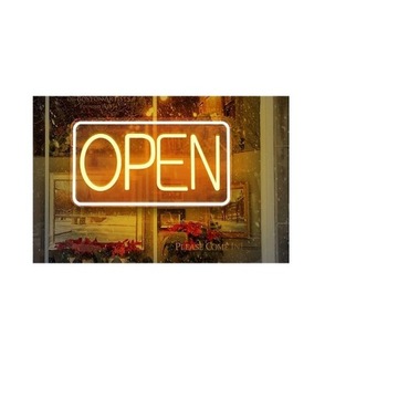 SZYLD NEONOWY LED SOLIDEE OPEN NA USB BIAŁY