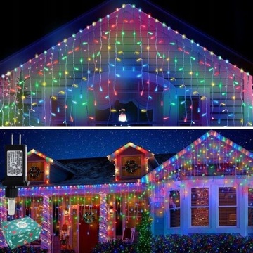 SOPLE 500 LED 23,5m KURTYNA GIRLANDY MULTIKOLOR