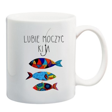 KUBEK WĘDKARZ ŁOWIENIE RYB RYBA WĘDKA ŁÓDKA WZORY