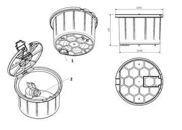 Коробка для забора воды с клапаном 3/4