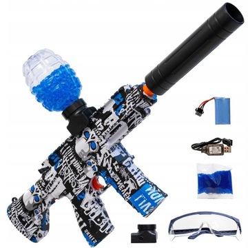 PISTOLET NA KULKI ŻELOWE KARABIN M4 AUTOMATYCZNY NIEBIESKI ELEKTRYCZNY